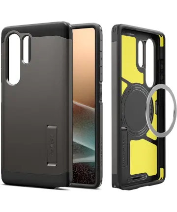 Spigen Tough Armor MagFit Samsung Galaxy S25 Ultra Hoesje Gunmetal Hoesjes