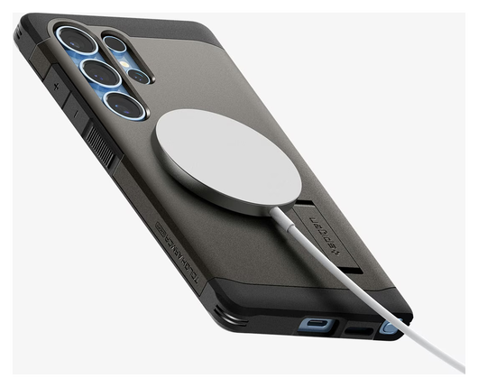 Spigen Tough Armor MagFit Samsung Galaxy S25 Ultra Hoesje Gunmetal afbeelding 8