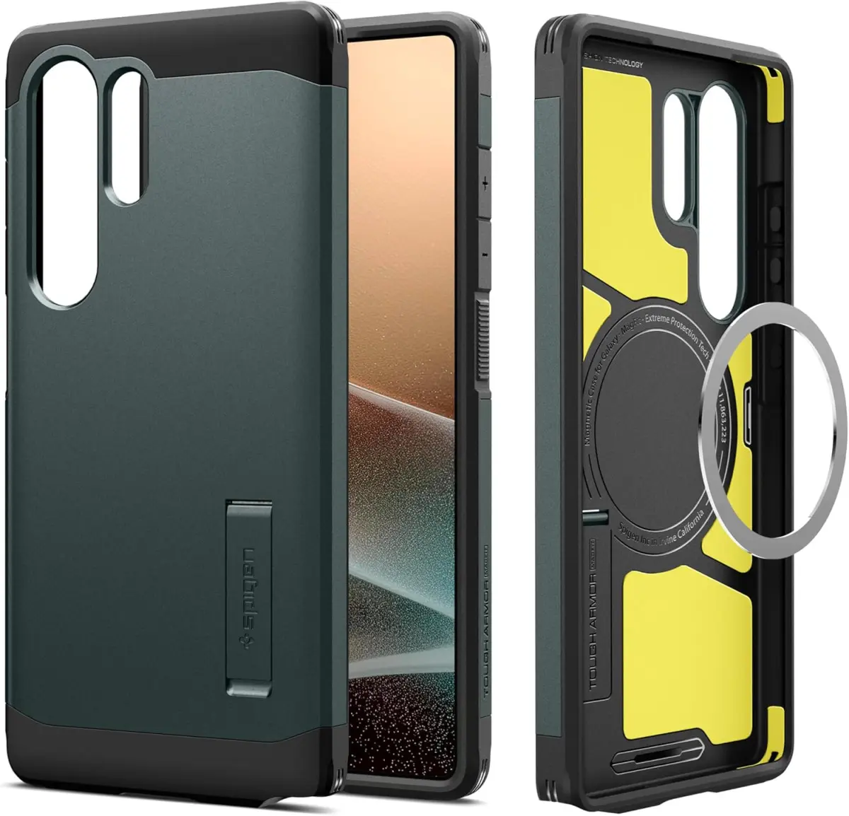 Spigen Tough Armor MagFit Samsung Galaxy S25 Ultra Hoesje Groen afbeelding 1