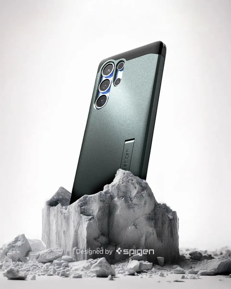 Spigen Tough Armor MagFit Samsung Galaxy S25 Ultra Hoesje Groen afbeelding 2
