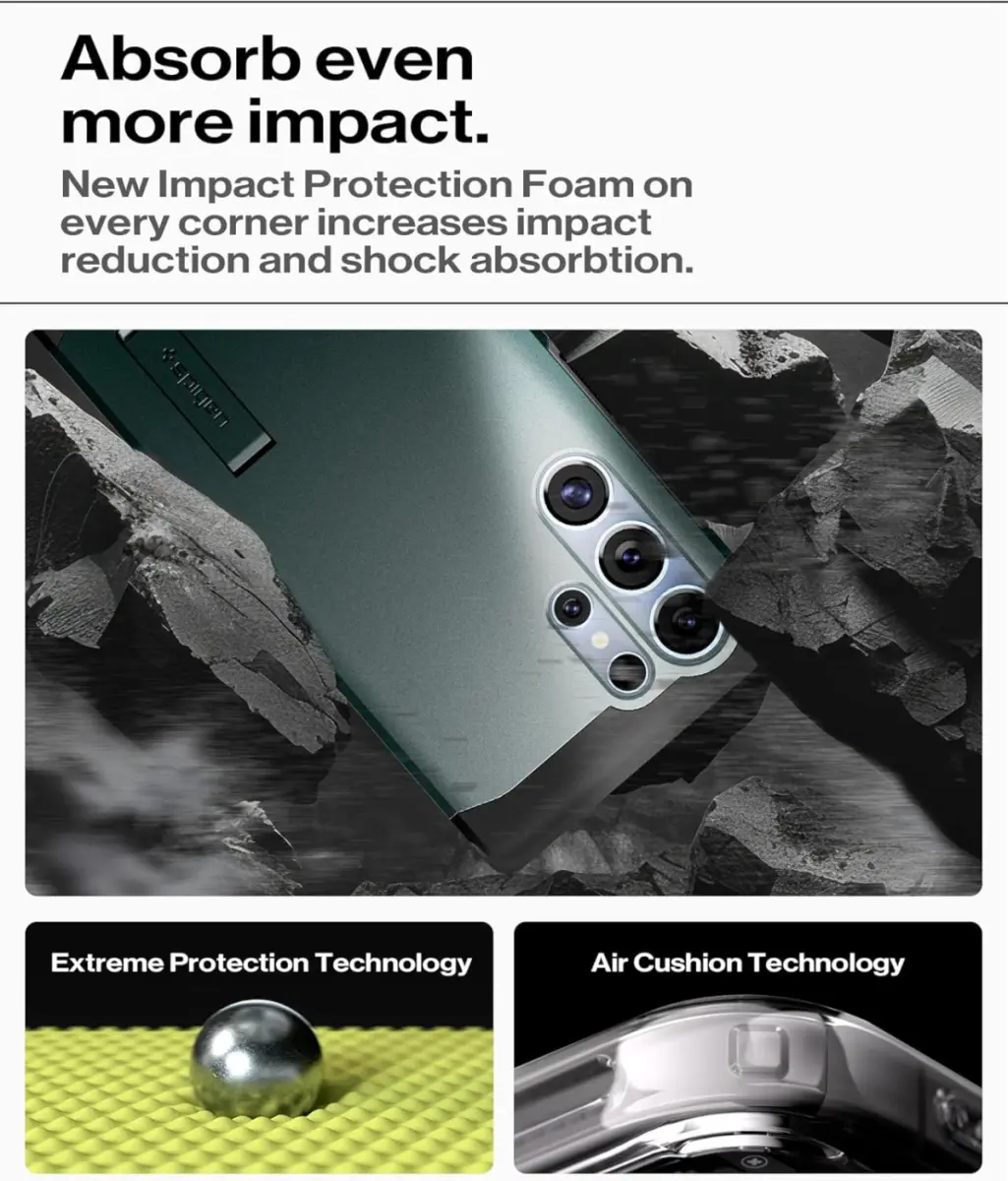 Spigen Tough Armor MagFit Samsung Galaxy S25 Ultra Hoesje Groen afbeelding 3