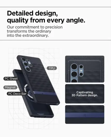 Spigen Parallax MagFit Samsung Galaxy S25 Ultra Hoesje Back Cover Violet afbeelding 3