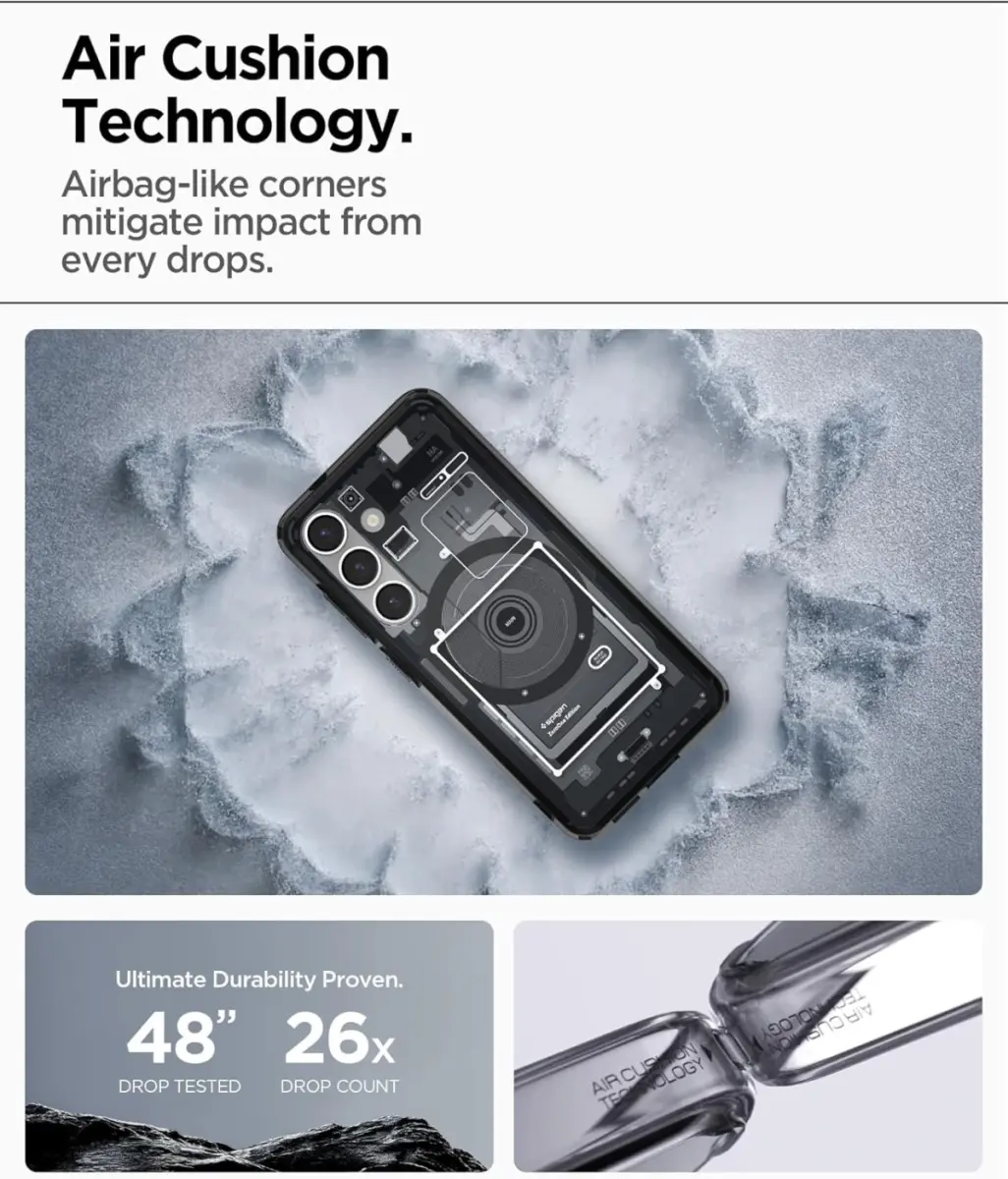 Spigen Ultra Hybrid MagFit Samsung Galaxy S25 Hoesje Back Cover Zero One Zwart afbeelding 7