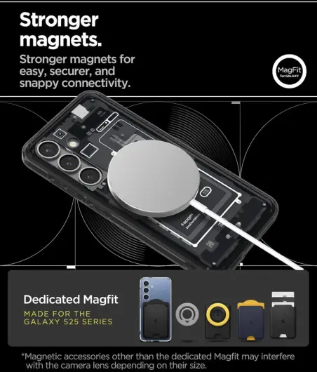 Spigen Ultra Hybrid MagFit Samsung Galaxy S25 Hoesje Back Cover Zero One Zwart afbeelding 4