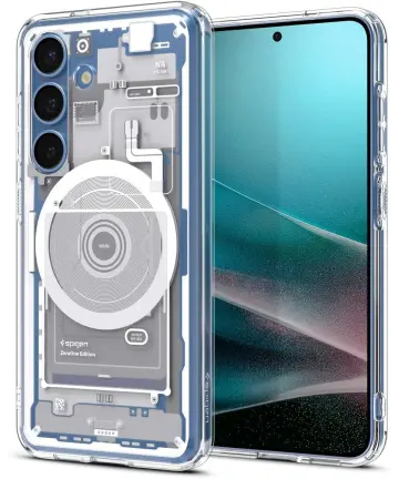 Spigen Ultra Hybrid MagFit Samsung Galaxy S25 Hoesje Back Cover Zero One Wit Hoesjes