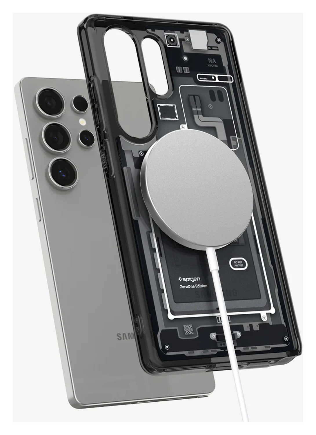Spigen Ultra Hybrid MagFit Samsung Galaxy S25 Ultra Hoesje Zero One Zwart afbeelding 8