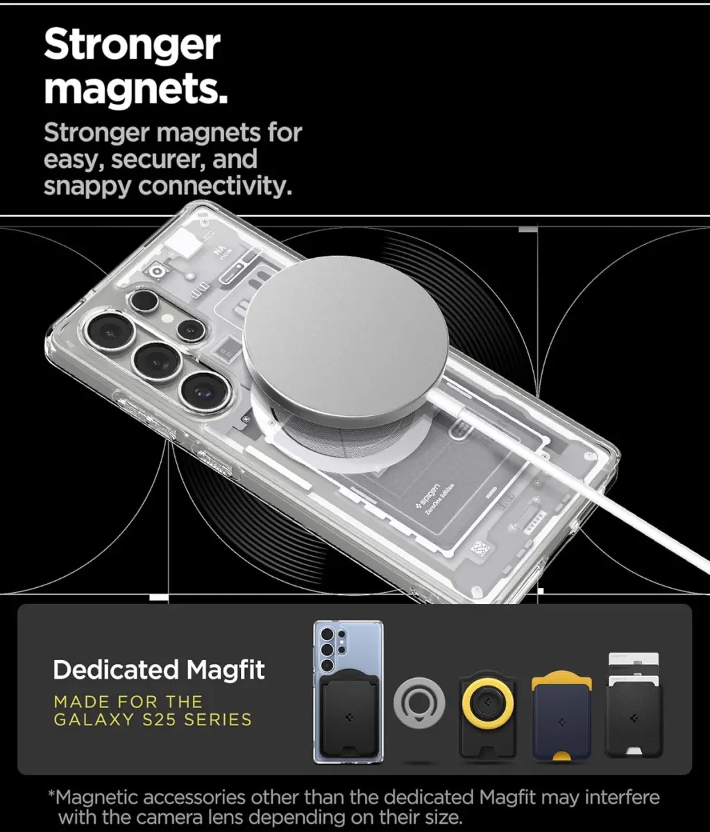 Spigen Ultra Hybrid MagFit Samsung Galaxy S25 Ultra Hoesje Zero One Wit afbeelding 5