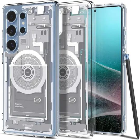 Spigen Ultra Hybrid MagFit Samsung Galaxy S25 Ultra Hoesje Zero One Wit afbeelding 1