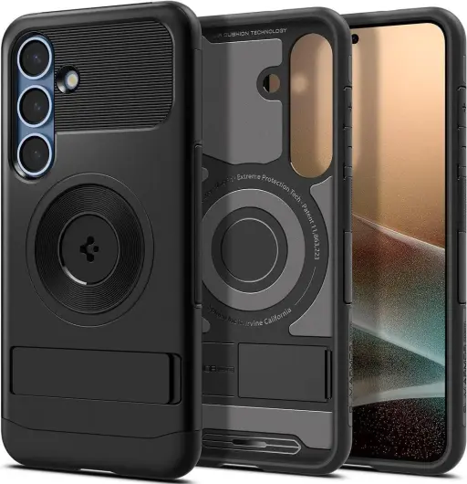 Spigen Slim Armor MagFit Samsung Galaxy S25 Plus Hoesje MagSafe Zwart afbeelding 1