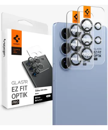 Spigen EZ Fit Optik Pro Samsung S25 Ultra Camera Lens Protector Clear (2-Pack) Screen Protectors