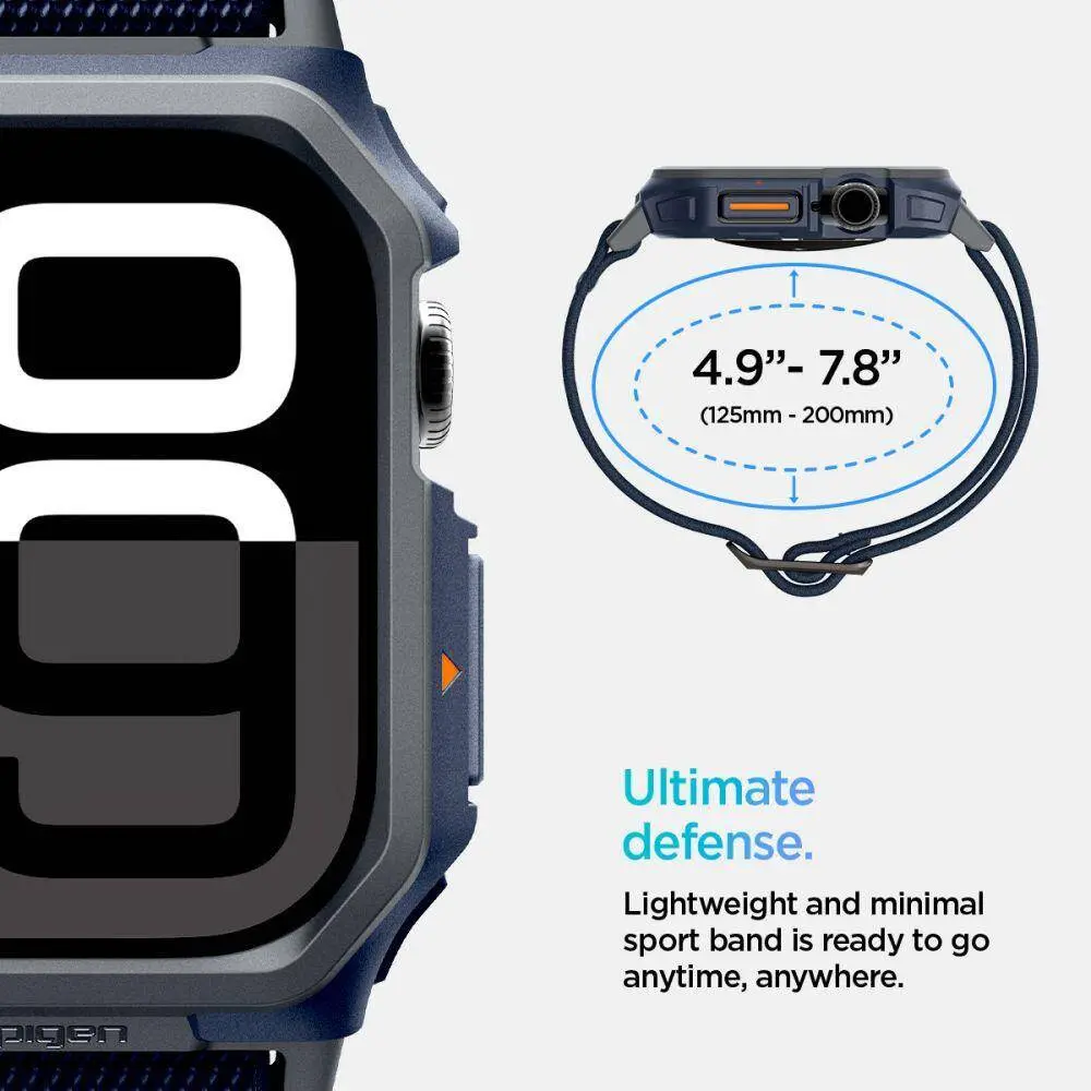 Spigen Lite Fit Pro - Apple Watch 10 46MM Hoesje en Bandje - Blauw afbeelding 4