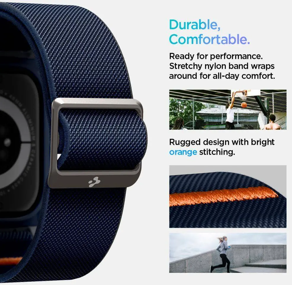 Spigen Lite Fit Pro - Apple Watch 10 46MM Hoesje en Bandje - Blauw afbeelding 6