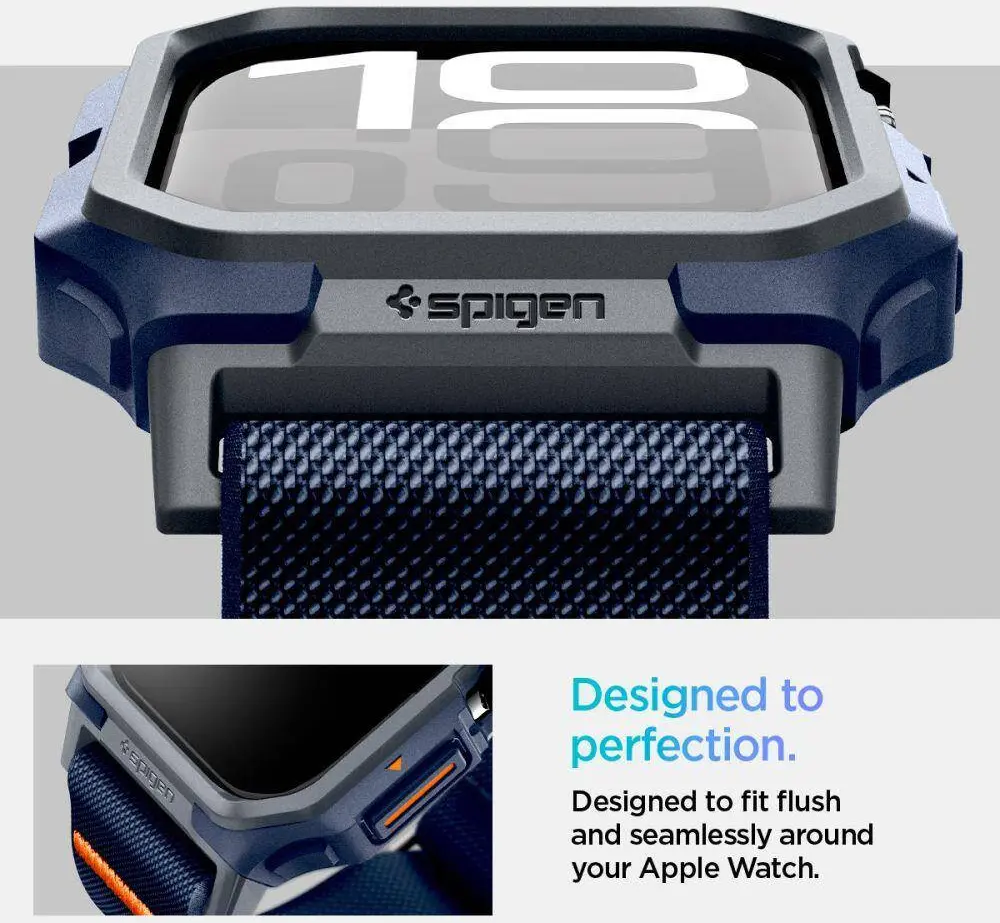 Spigen Lite Fit Pro - Apple Watch 10 46MM Hoesje en Bandje - Blauw afbeelding 7