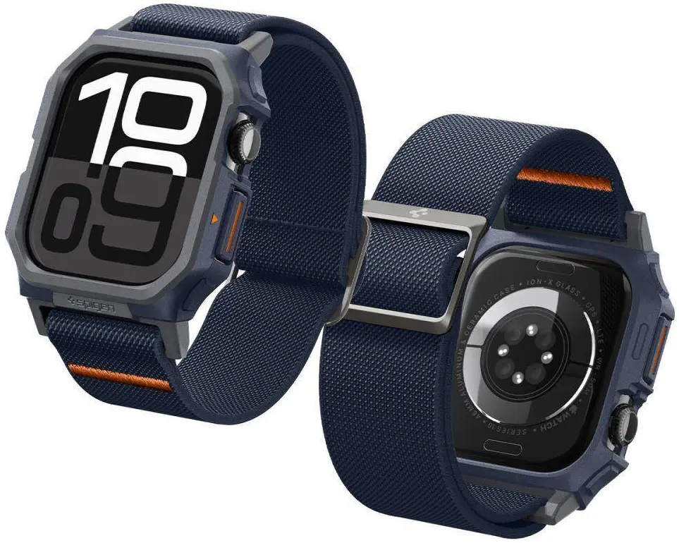 Spigen Lite Fit Pro - Apple Watch 10 46MM Hoesje en Bandje - Blauw afbeelding 8