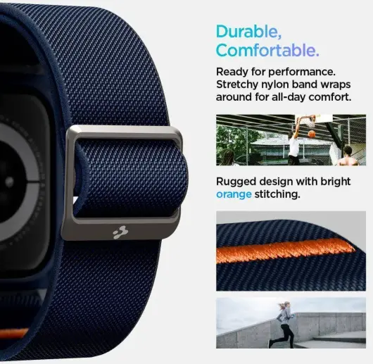 Spigen Lite Fit Pro - Apple Watch 10 46MM Hoesje en Bandje - Blauw afbeelding 6