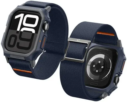 Spigen Lite Fit Pro - Apple Watch 10 46MM Hoesje en Bandje - Blauw afbeelding 8