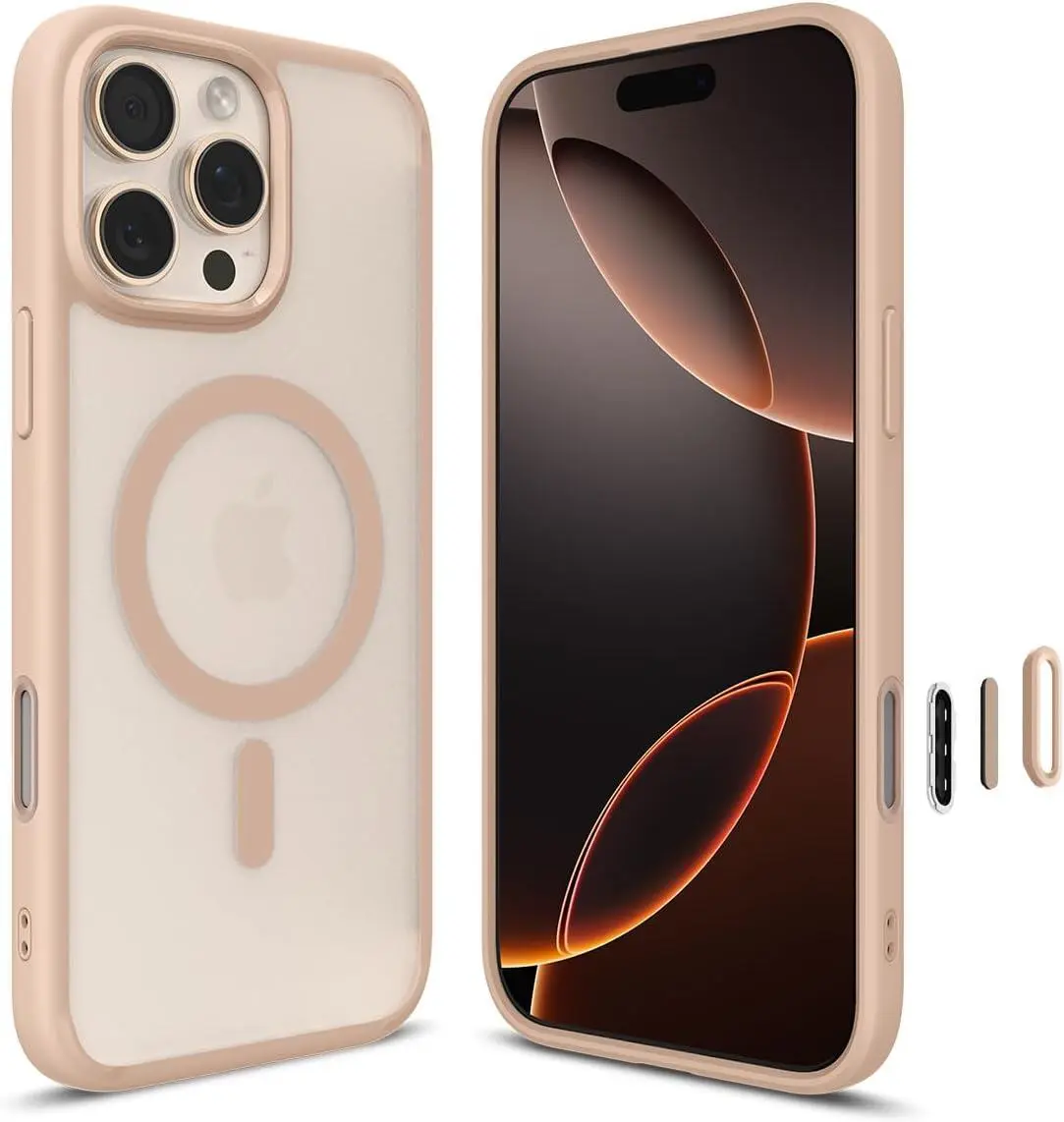 Spigen Ultra Hybrid T iPhone 16 Pro Hoesje MagSafe Back Cover Roze afbeelding 1