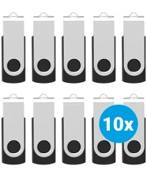 SBG USB Stick 2GB Flash Drive USB 2.0 10 Pack Zwart