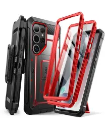 SUPCASE UB Pro Samsung Galaxy S25 Ultra Hoesje Full Protect Kickstand Zwart Rood