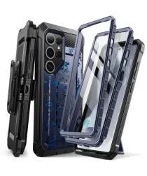 SUPCASE UB Pro Samsung Galaxy S25 Ultra Hoesje Full Protect Kickstand Camo Blauw