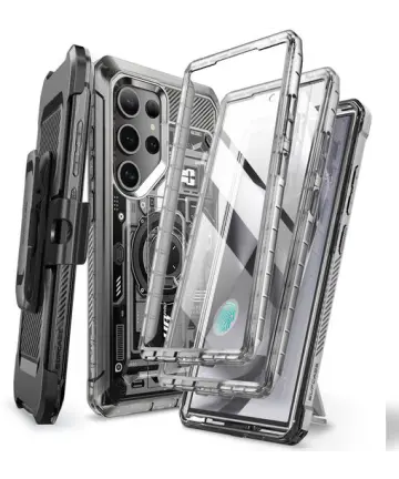 SUPCASE UB Pro Samsung Galaxy S25 Ultra Hoesje Full Protect Kickstand Core Zwart Hoesjes