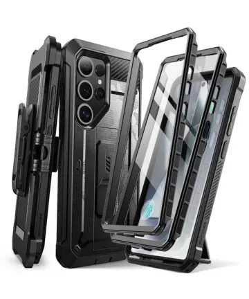 SUPCASE UB Pro Samsung Galaxy S25 Ultra Hoesje Full Protect Kickstand Camo Zwart Hoesjes