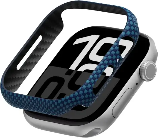 PITAKA Air Case - Apple Watch 10 46MM Hoesje - Aramide Ultra Dun - Blauw afbeelding 1