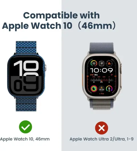 PITAKA Air Case - Apple Watch 10 46MM Hoesje - Aramide Ultra Dun - Blauw afbeelding 3