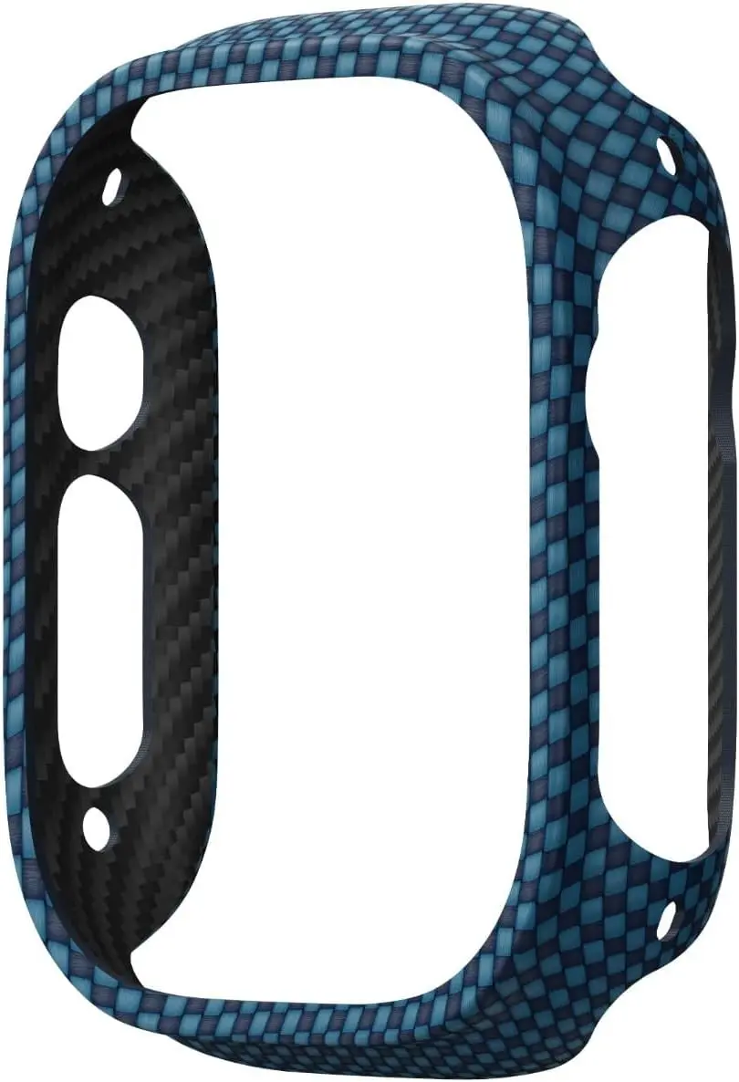 PITAKA Air Case - Apple Watch Ultra/Ultra 2 Hoesje - Aramide Ultra Dun - Blauw afbeelding 2