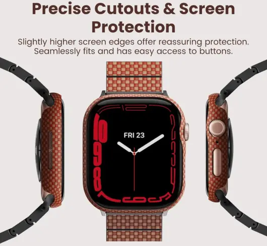 PITAKA Air Case - Apple Watch 10 46MM Hoesje - Aramide Ultra Dun - Sunset afbeelding 9