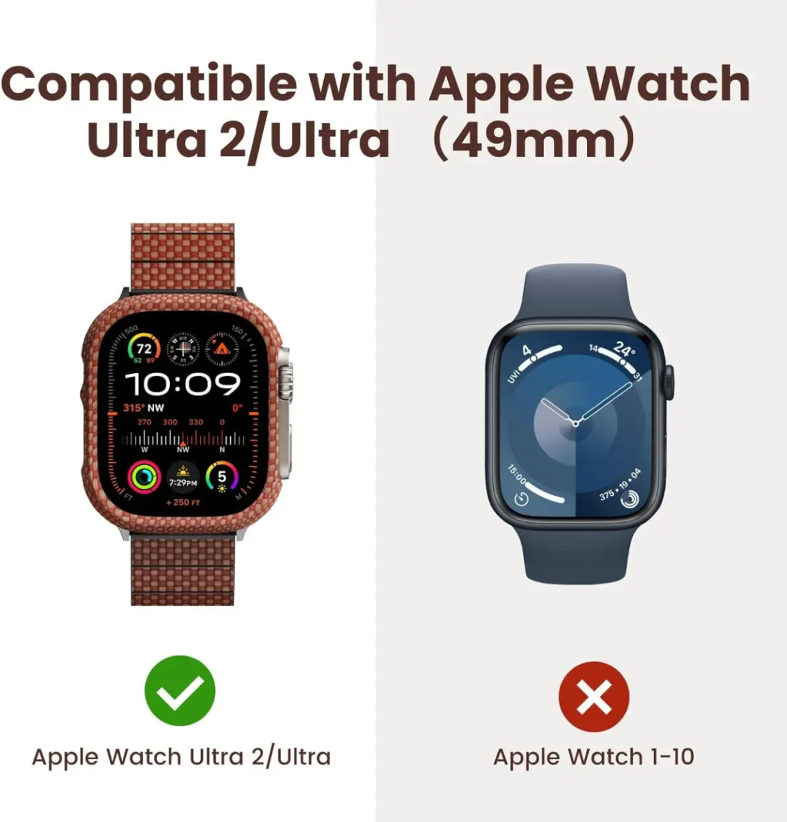 PITAKA Air Case - Apple Watch Ultra/Ultra 2 Hoesje - Aramide Ultra Dun - Sunset afbeelding 3