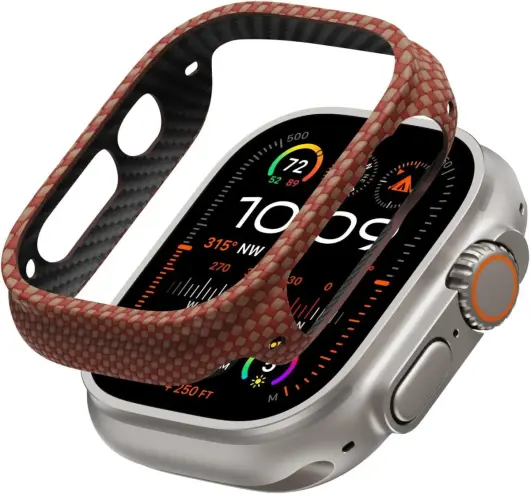 PITAKA Air Case - Apple Watch Ultra/Ultra 2 Hoesje - Aramide Ultra Dun - Sunset afbeelding 1