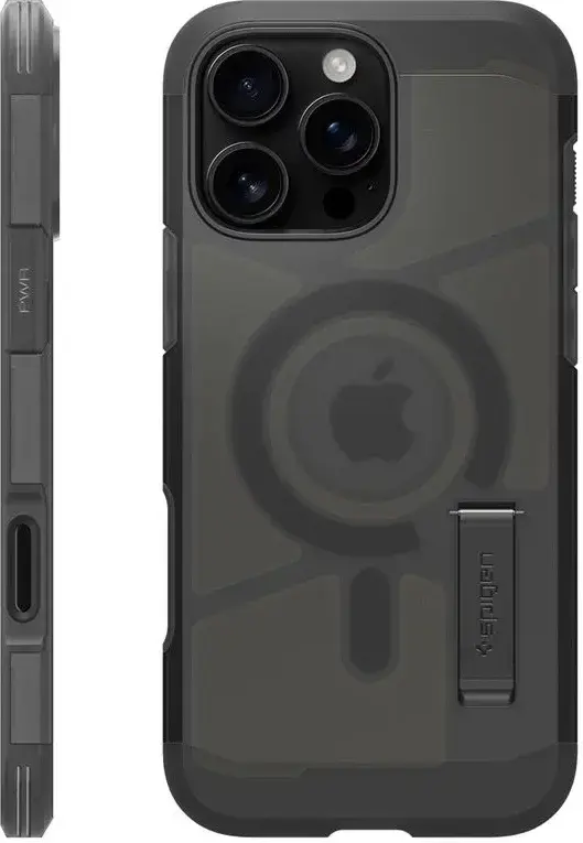 Spigen Tough Armor T Apple iPhone 16 Pro Hoesje MagSafe Back Cover Zwart afbeelding 11