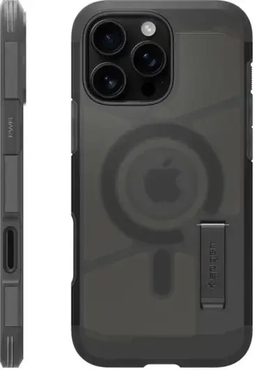 Spigen Tough Armor T Apple iPhone 16 Pro Hoesje MagSafe Back Cover Zwart afbeelding 11