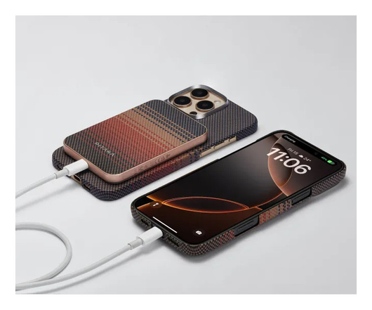 PITAKA MagEZ Universele MagSafe en Qi2 Powerbank Kevlar 5.000 mAh Sunset afbeelding 5