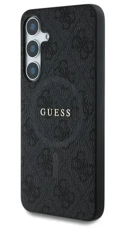 Guess 4G Classic Logo Samsung Galaxy S25 Hoesje MagSafe / Qi2 Back Cover Zwart afbeelding 2