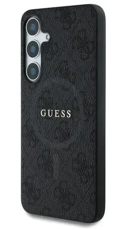 Guess 4G Classic Logo Samsung Galaxy S25 Hoesje MagSafe / Qi2 Back Cover Zwart afbeelding 2