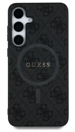 Guess 4G Classic Logo Samsung Galaxy S25 Hoesje MagSafe / Qi2 Back Cover Zwart afbeelding 3