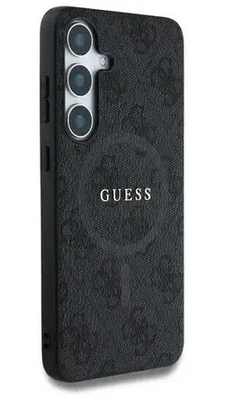 Guess 4G Classic Logo Samsung Galaxy S25 Hoesje MagSafe / Qi2 Back Cover Zwart afbeelding 4