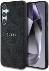 Guess 4G Classic Logo Samsung Galaxy S25 Hoesje MagSafe / Qi2 Back Cover Zwart afbeelding