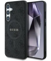 Guess 4G Classic Logo Samsung Galaxy S25 Plus Hoesje MagSafe/Qi2 Backcover Zwart