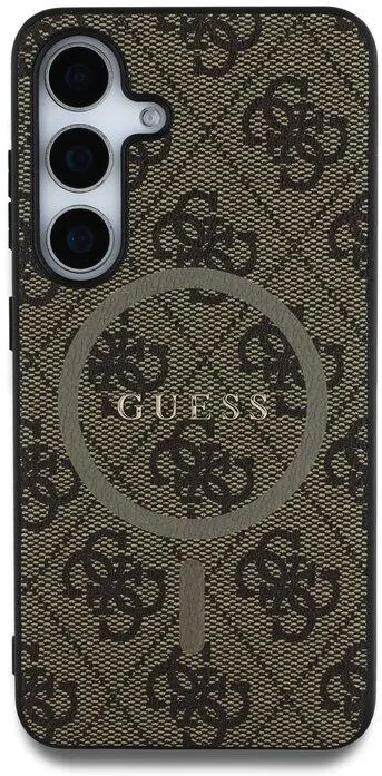 Guess 4G Classic Logo Samsung Galaxy S25 Hoesje MagSafe / Qi2 Back Cover Bruin afbeelding 3