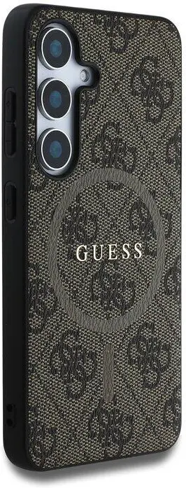 Guess 4G Classic Logo Samsung Galaxy S25 Hoesje MagSafe / Qi2 Back Cover Bruin afbeelding 4