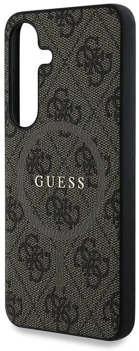 Guess 4G Classic Logo Samsung Galaxy S25 Hoesje MagSafe / Qi2 Back Cover Bruin afbeelding 5