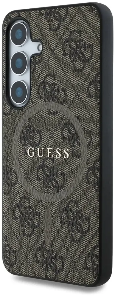 Guess 4G Classic Logo Samsung Galaxy S25 Plus Hoesje MagSafe/Qi2 Backcover Bruin afbeelding 2