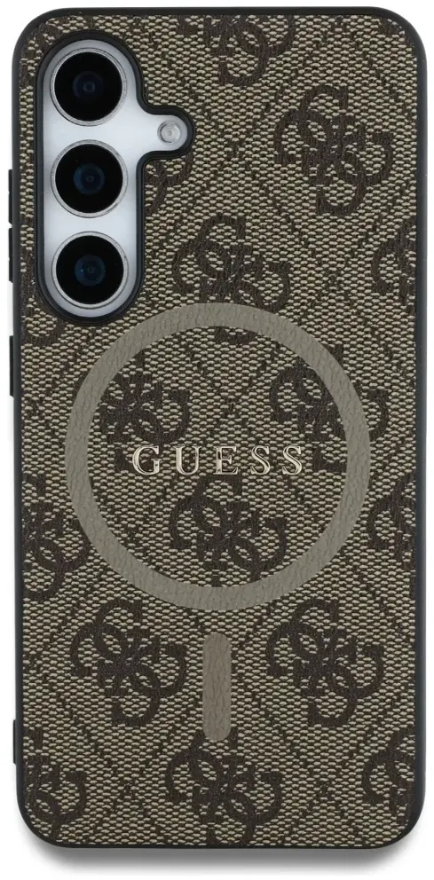 Guess 4G Classic Logo Samsung Galaxy S25 Plus Hoesje MagSafe/Qi2 Backcover Bruin afbeelding 3