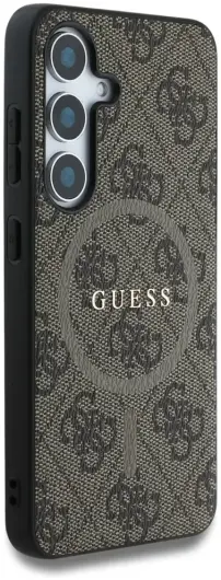 Guess 4G Classic Logo Samsung Galaxy S25 Plus Hoesje MagSafe/Qi2 Backcover Bruin afbeelding 4