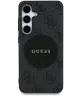 Guess 4G Cirkel Logo Samsung Galaxy S25 Hoesje MagSafe / Qi2 Back Cover Zwart