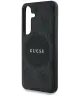 Guess 4G Cirkel Logo Samsung Galaxy S25 Hoesje MagSafe / Qi2 Back Cover Zwart