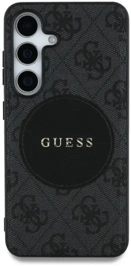 Guess 4G Cirkel Logo Samsung Galaxy S25 Hoesje MagSafe / Qi2 Back Cover Zwart afbeelding 3